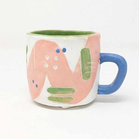 Handmade ceramic "Memphis mug" by Nicole Ginzburg | Quirky & Unique - Picture 1 of 6